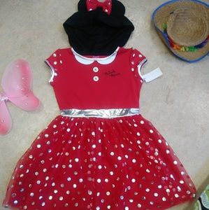 Disney Minnie Mouse Tulle Dress with Hoodie Ears L